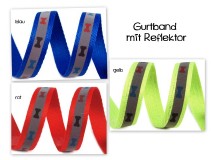 GURTBAND 20mm Reflektorstreifen Knochen